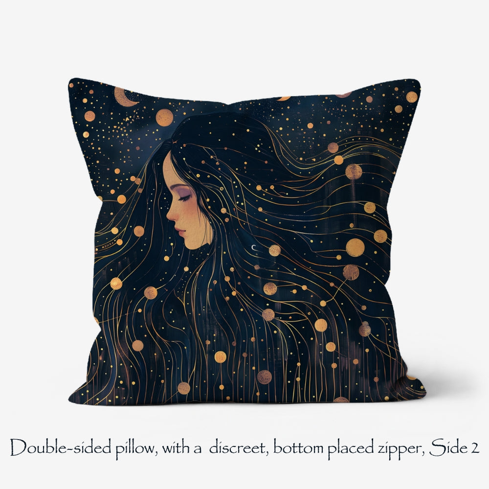 "Blue Moon" handmade cushion or pillow case