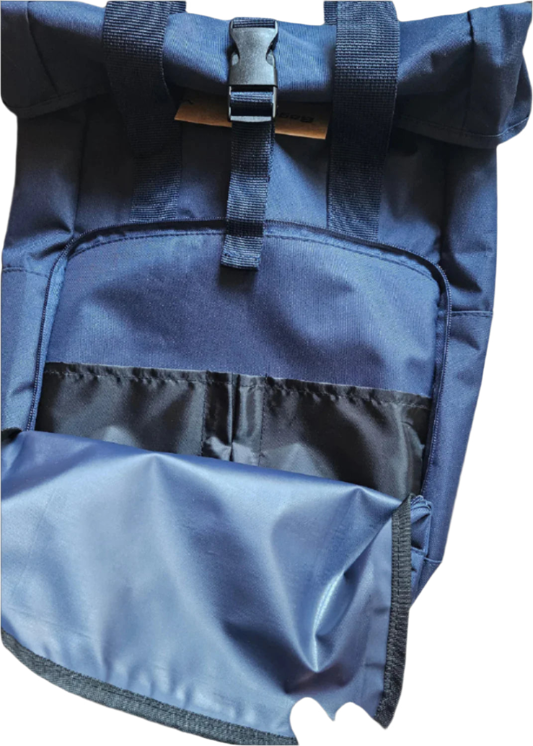 open front pocket of the backpack
